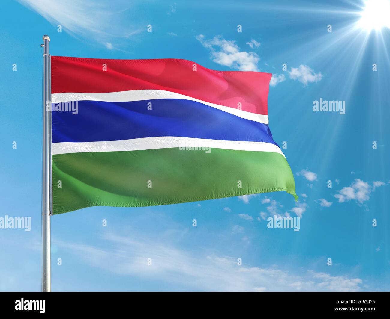 Fabric flag of the gambia hi-res stock photography and images - Alamy