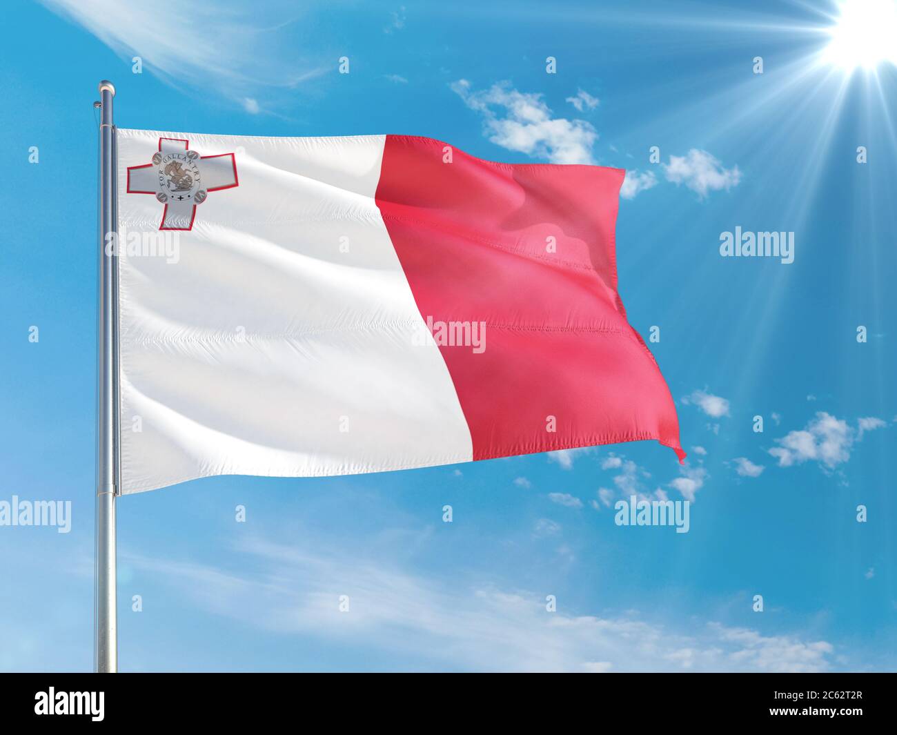 Togo National Flag Waving in the Wind Against Deep Blue Sky. International  Relations Concept Stock Illustration - Illustration of banner, flag:  212574617