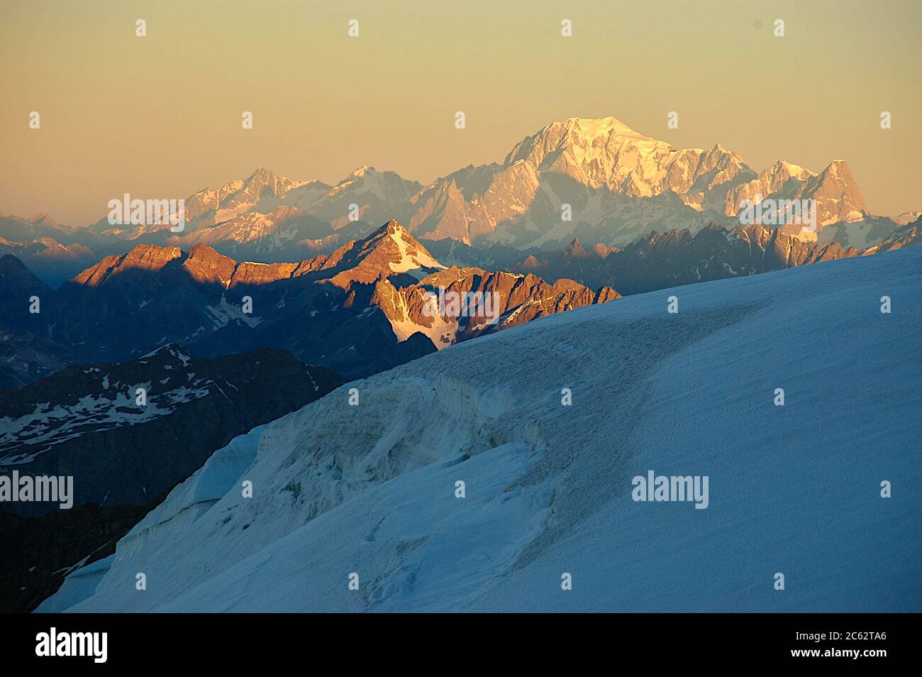 Scenic view of Mont Blanc during sunrise9 Stock Photo
