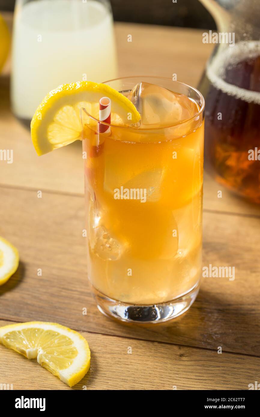 Refreshing Cold Lemonade and Iced Tea with a Lemon Stock Photo Alamy
