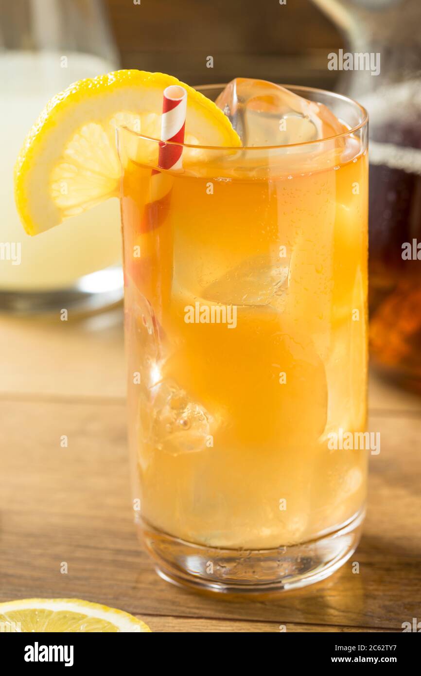 Refreshing Cold Lemonade and Iced Tea with a Lemon Stock Photo Alamy