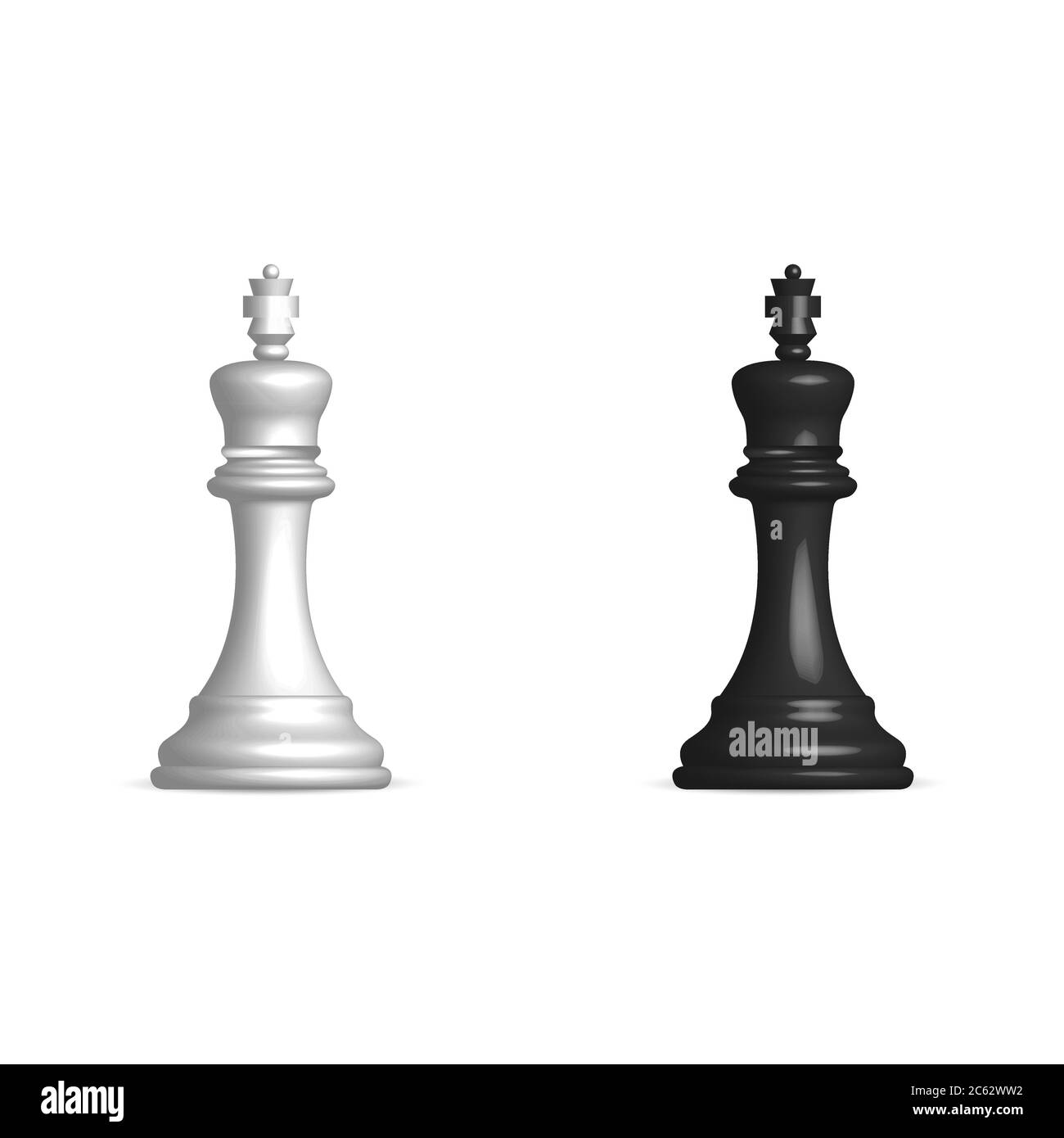 Black chess King piece on white background Stock Vector Image & Art - Alamy