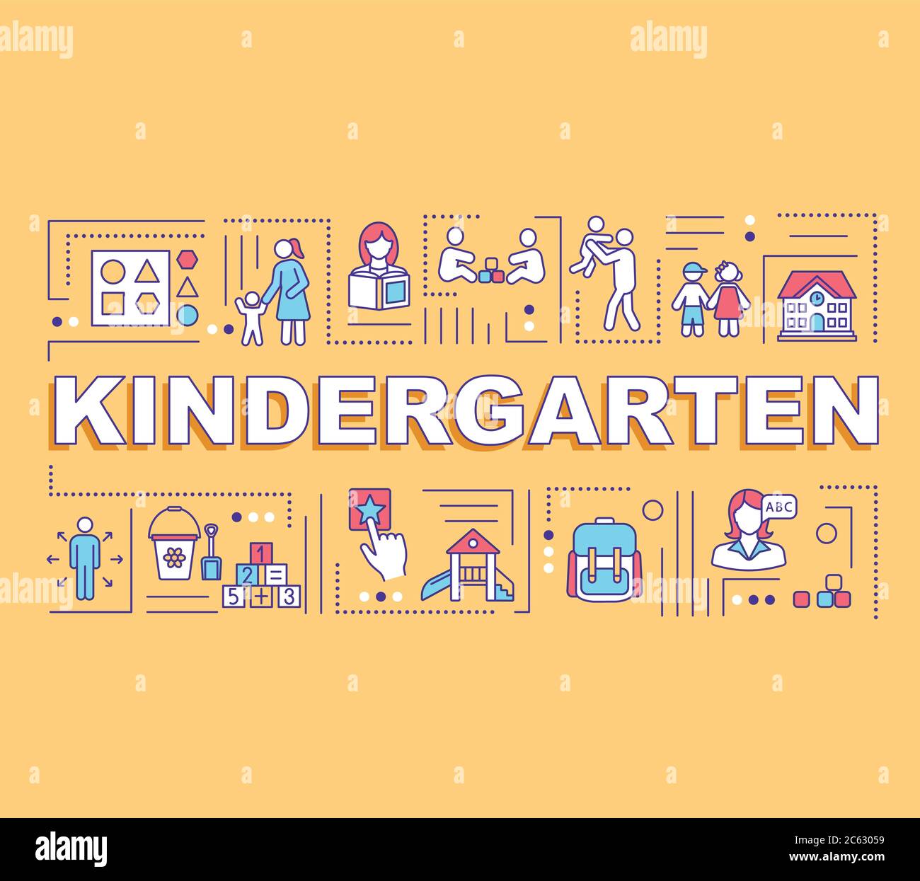 Kindergarten word concepts banner Stock Vector Image & Art - Alamy