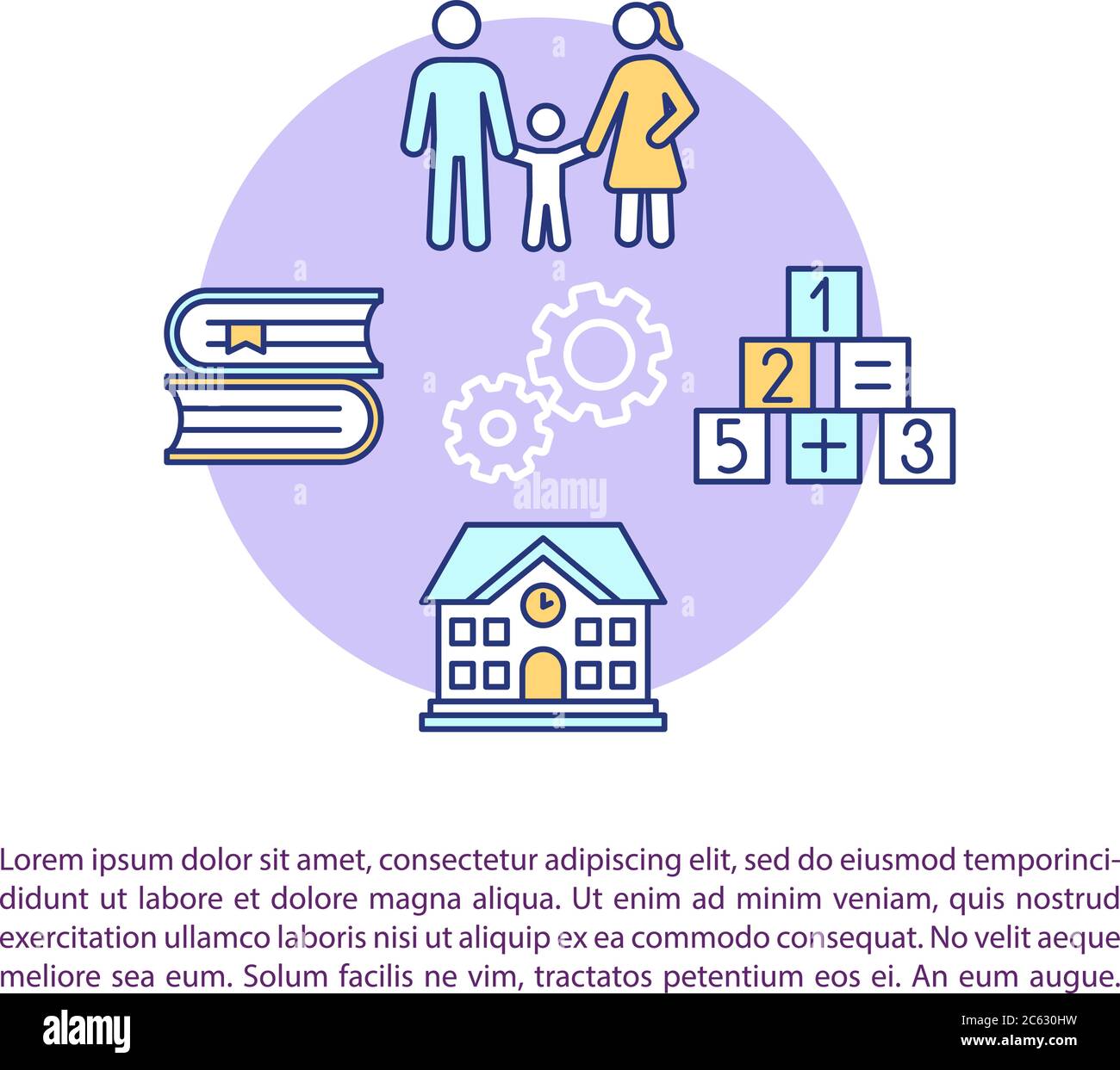 Preschoolers education concept icon with text Stock Vector Image & Art ...