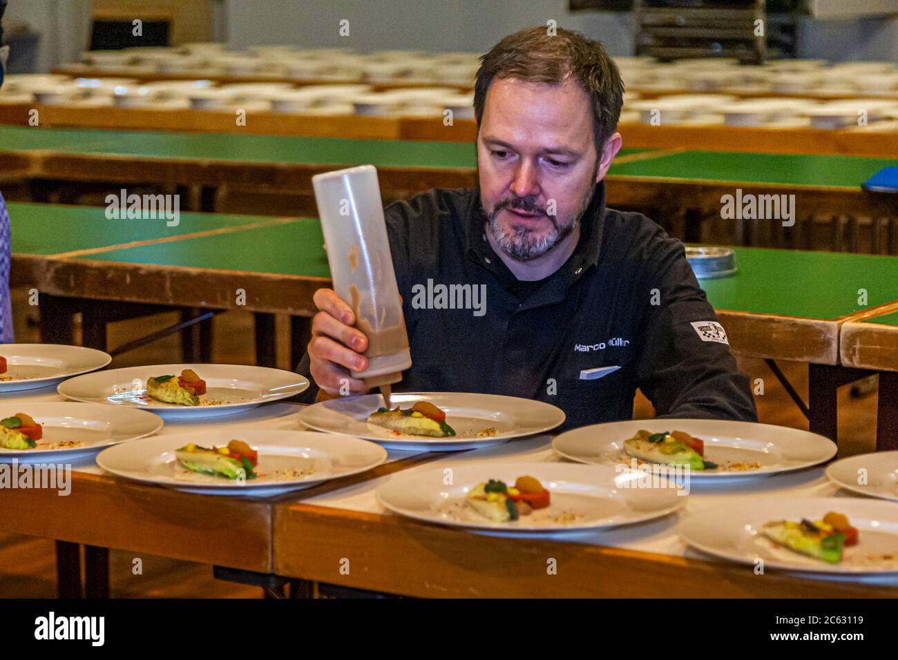 Michelin Star Chef Marco Müller in Sankt Peter-Ording, Germany Stock Photo