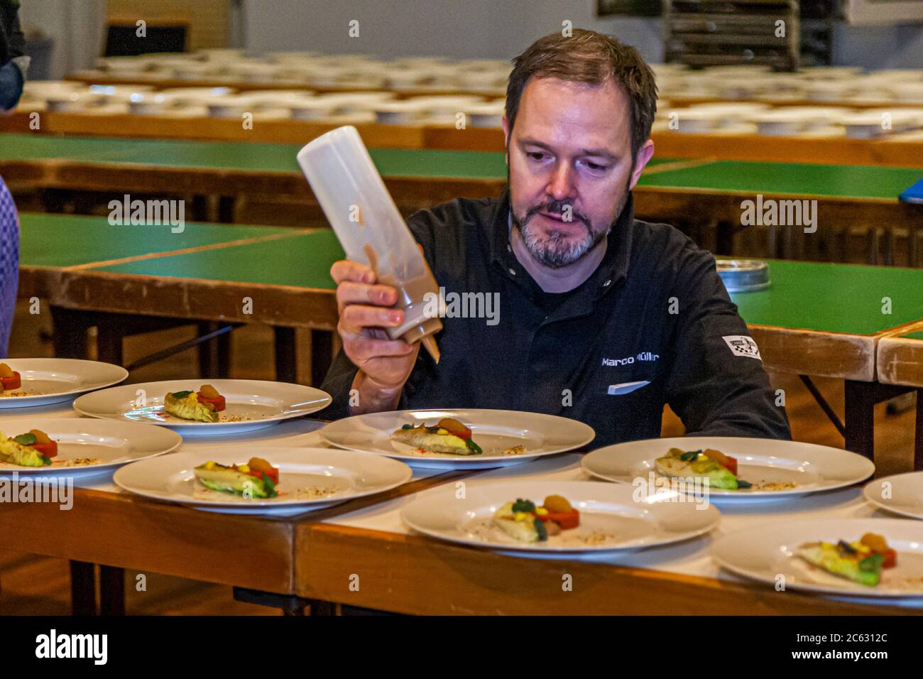 Michelin Star Chef Marco Müller in Sankt Peter-Ording, Germany Stock Photo