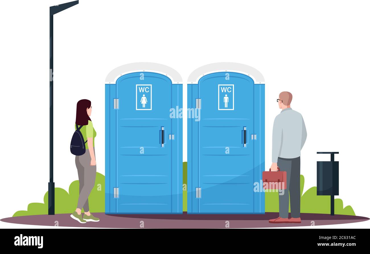 Toilet loo queue Stock Vector Images Alamy