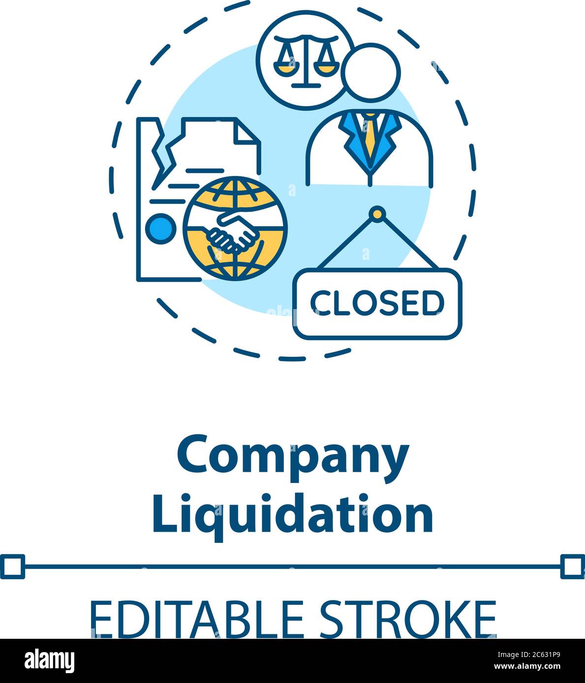 Company liquidation concept icon Stock Vector Image & Art Alamy