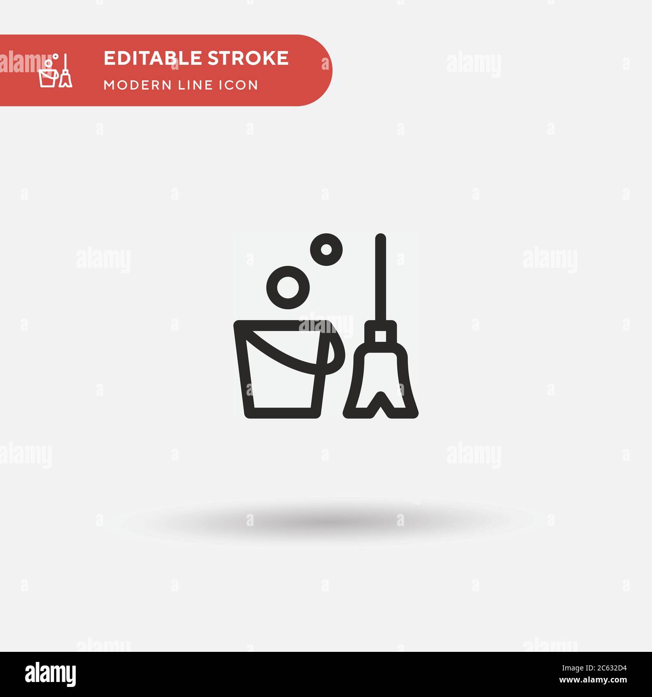 Mop Simple vector icon. Illustration symbol design template for web ...