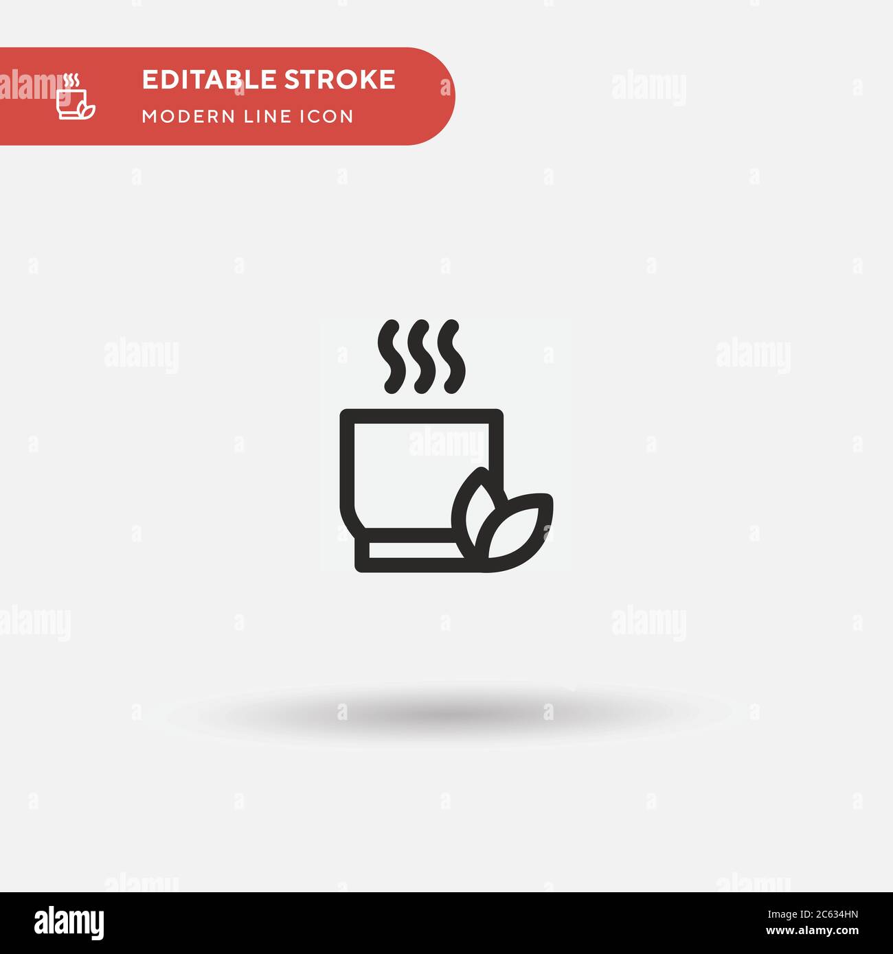 Green Tea Simple vector icon. Illustration symbol design template for ...
