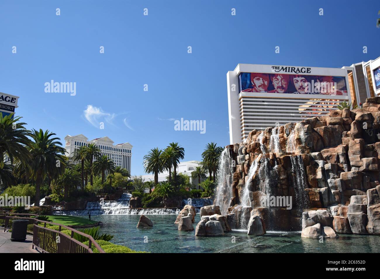 Caesar's Palace and Mirage Volcano