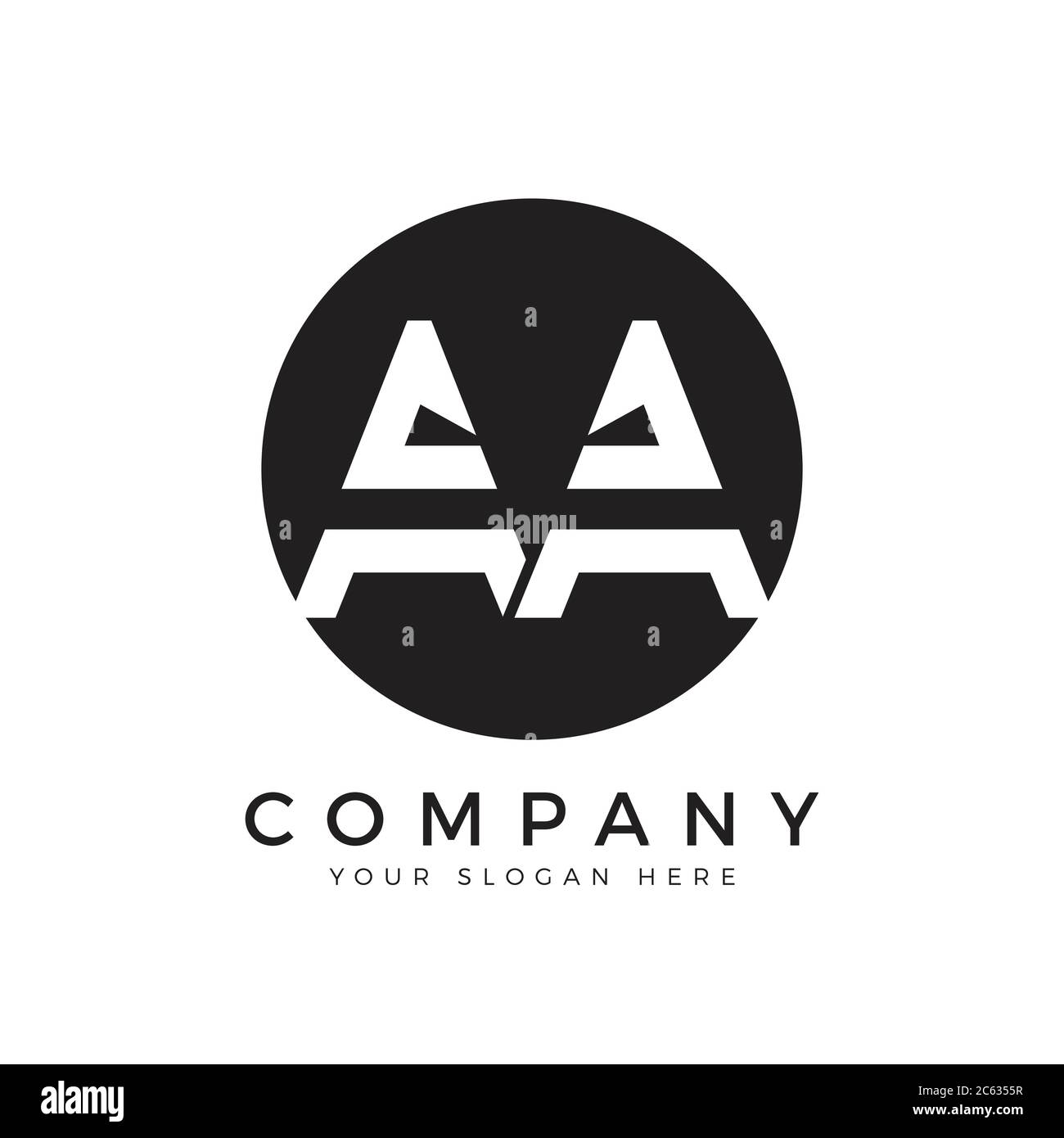 AA Logo Design Business Typography Vector Template. Creative Linked ...