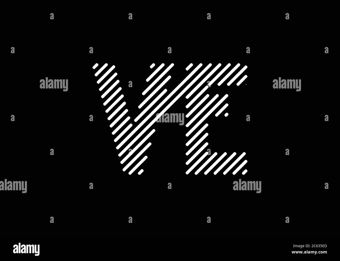 Initial Monogram Letter V E Logo Design Vector Template. V E Letter ...