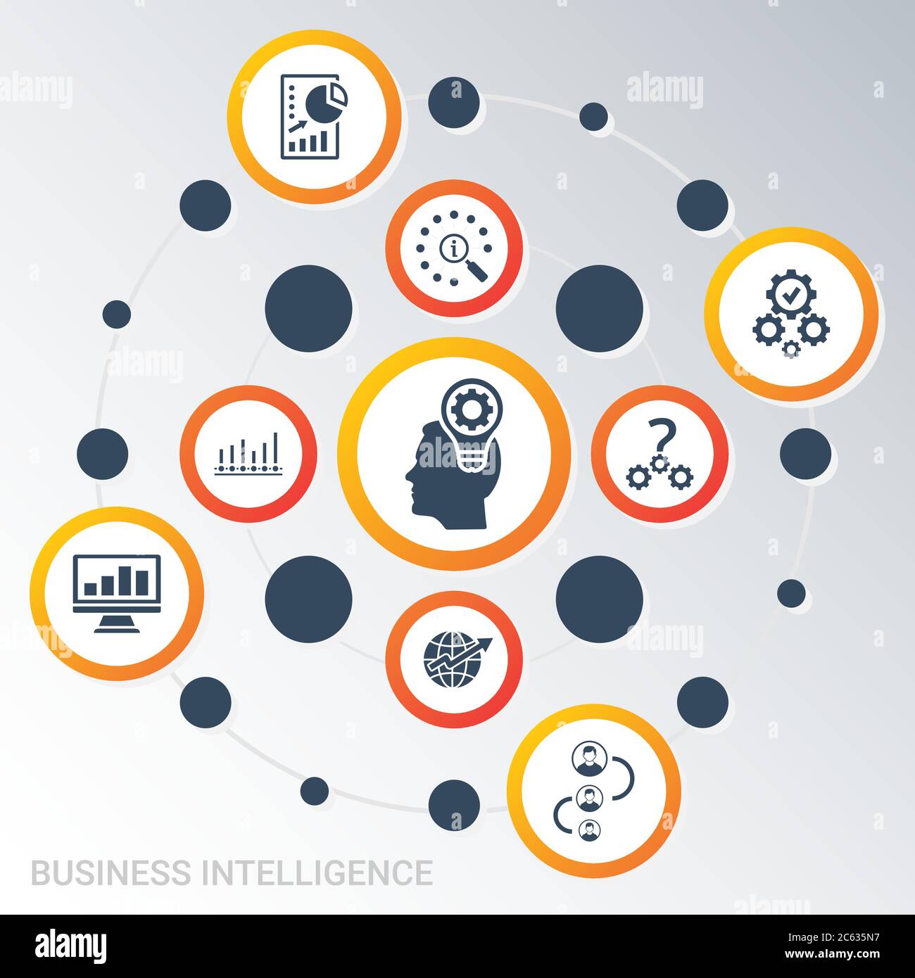 Vector Infographic template Business Intelligence data visualization
