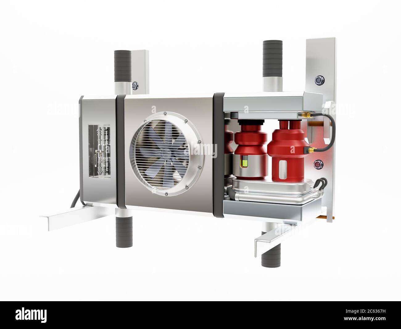 3D rendering of air conditioning unit on white Stock Photo - Alamy