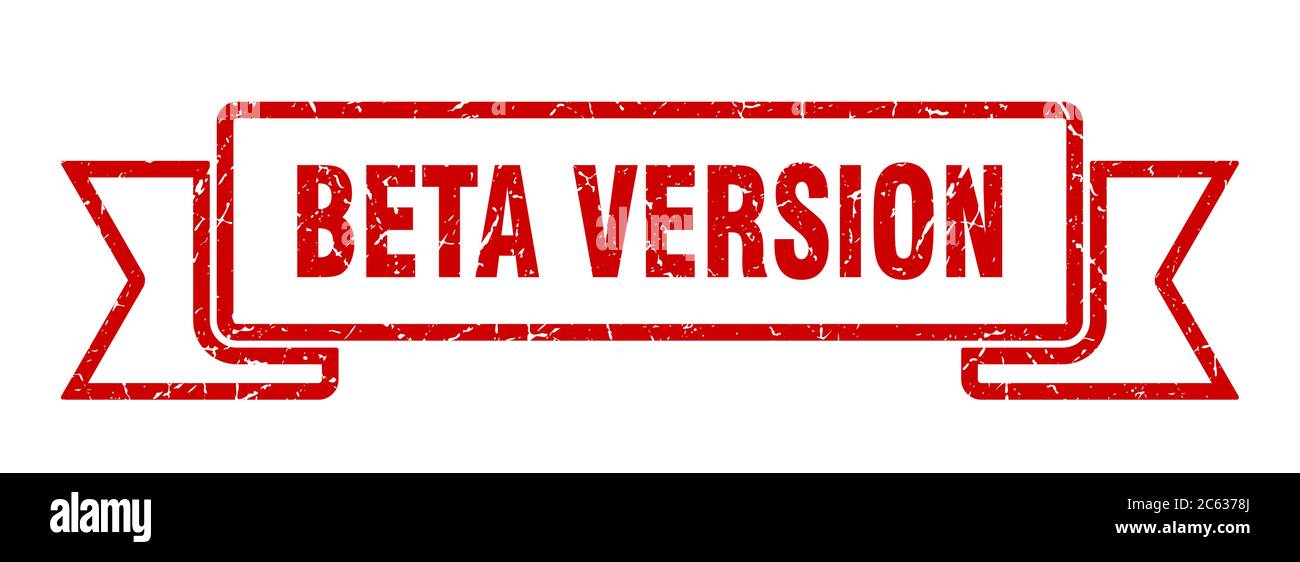beta version ribbon. beta version grunge band sign. beta version banner Stock Vector