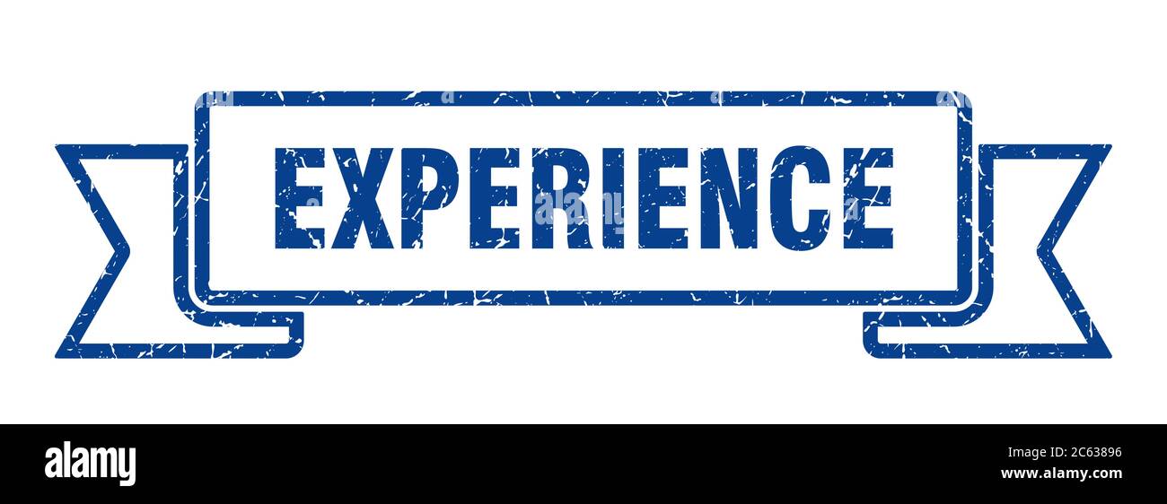 experience ribbon. experience grunge band sign. experience banner Stock