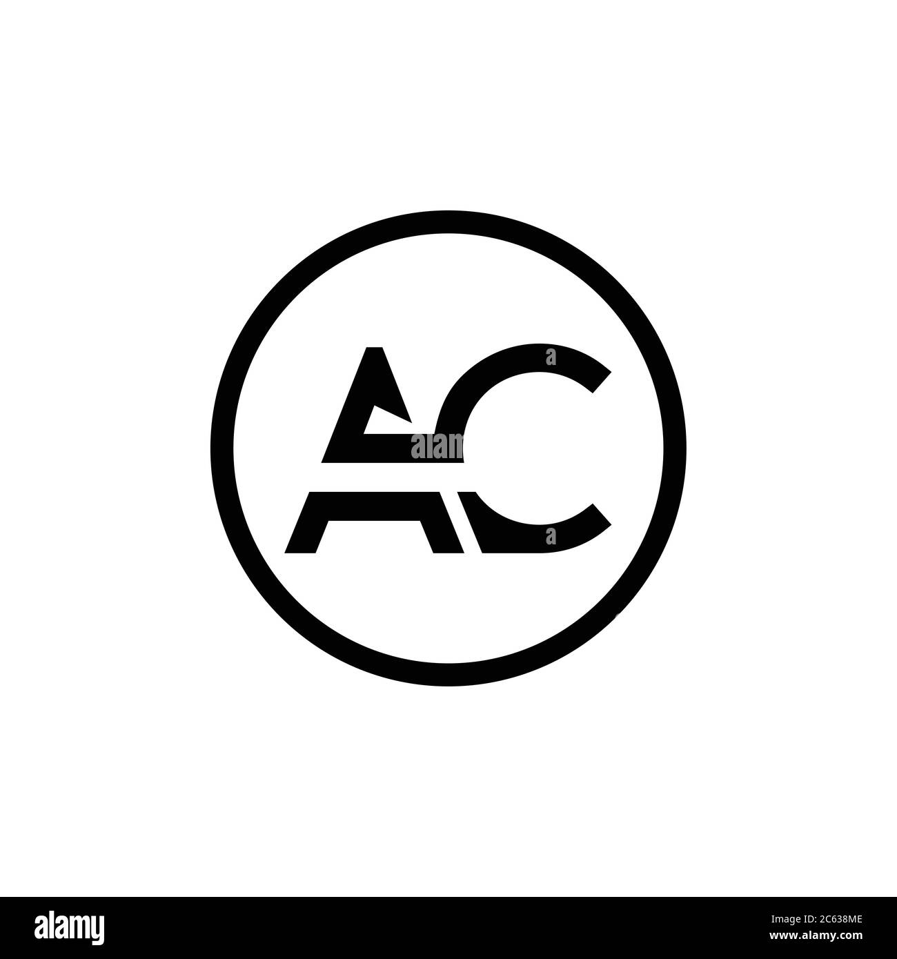 AC Logo Design Business Typography Vector Template. Creative Linked ...