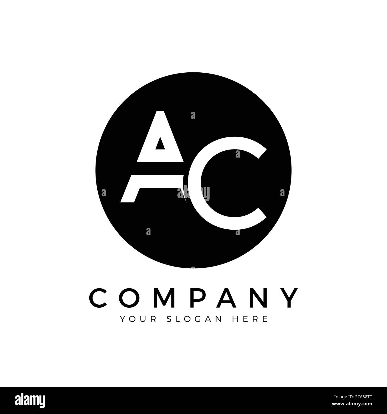 AC Logo Design Business Typography Vector Template. Creative Linked ...