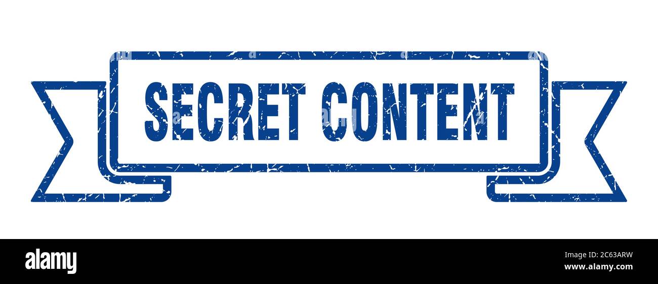 secret content ribbon. secret content grunge band sign. secret content ...