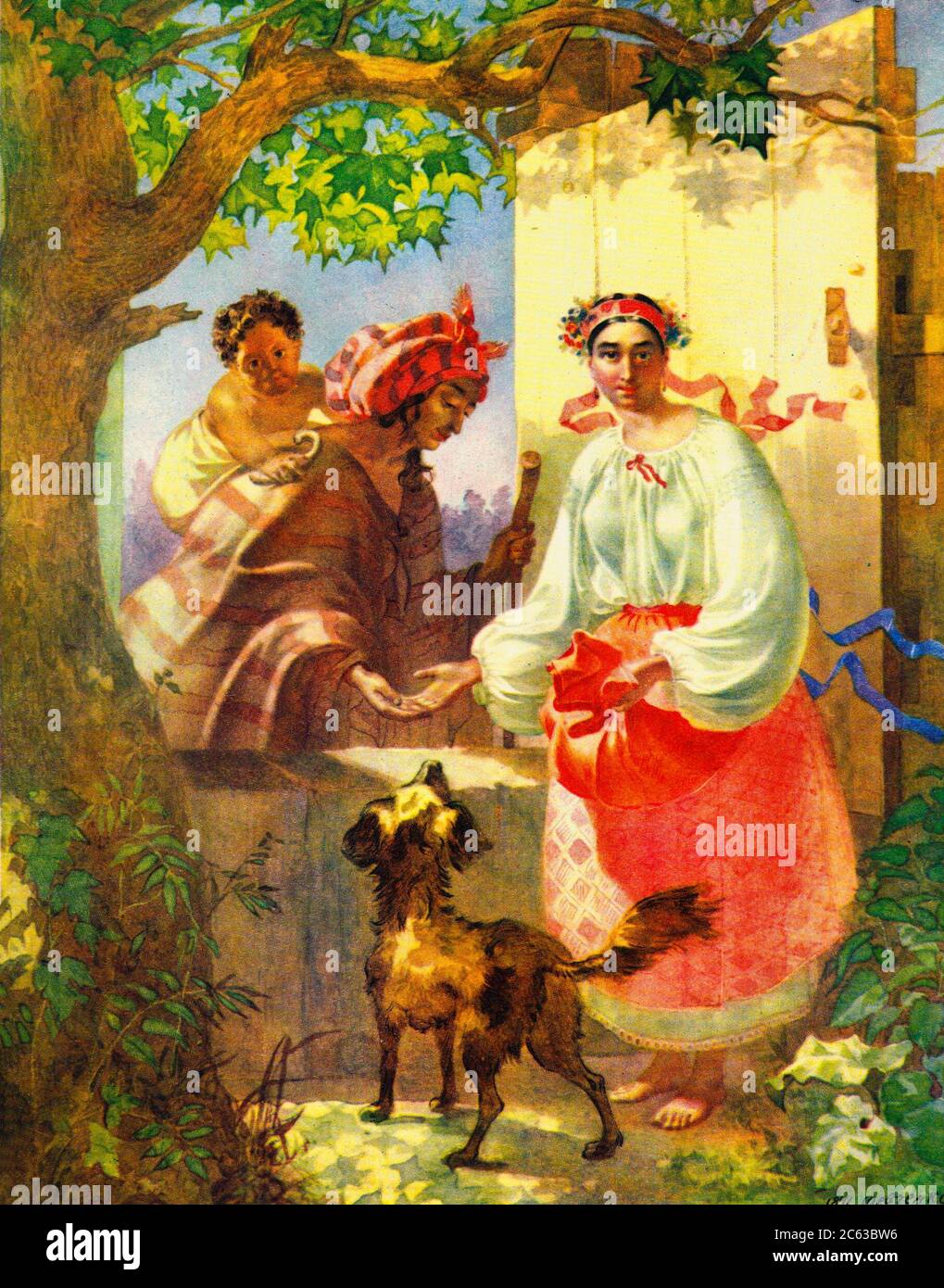 Gypsy Fortune-Teller - Taras Shevchenko, 1841 Stock Photo