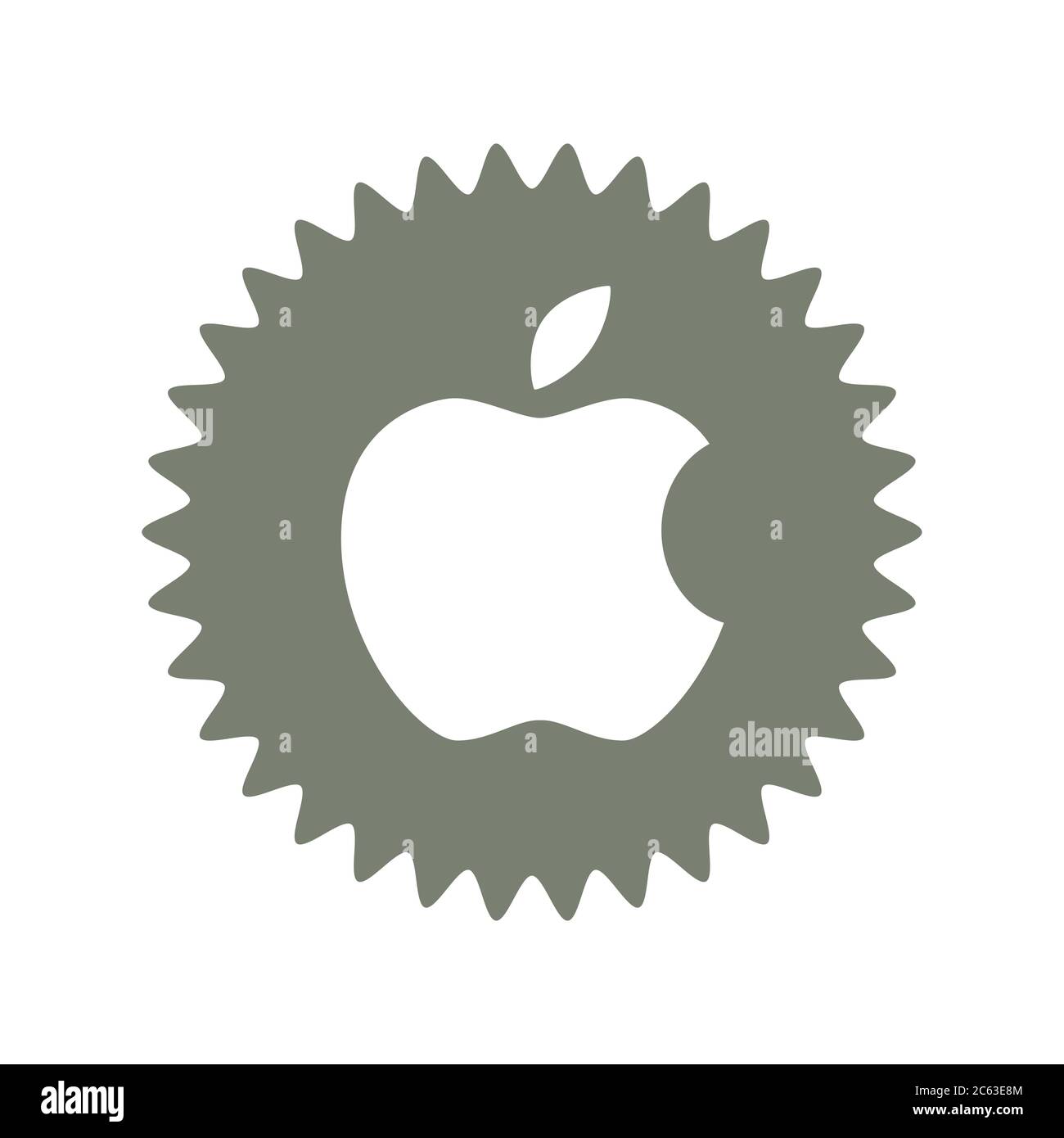 Apple logo. Apple is American corporation develops and sells consumer electronics and computers. Apple logo . Kharkiv, Ukraine - June, 2020 Stock Photo