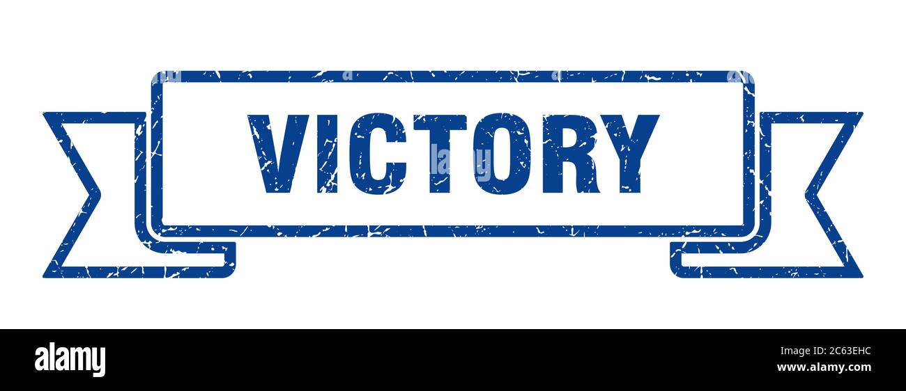 victory ribbon. victory grunge band sign. victory banner Stock Vector ...