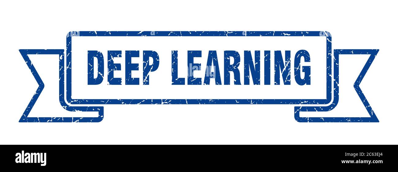 deep learning ribbon. deep learning grunge band sign. deep learning ...