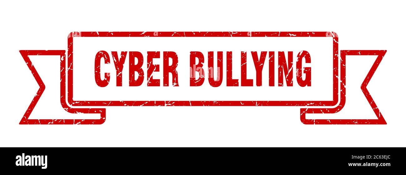 cyber bullying ribbon. cyber bullying grunge band sign. cyber bullying ...