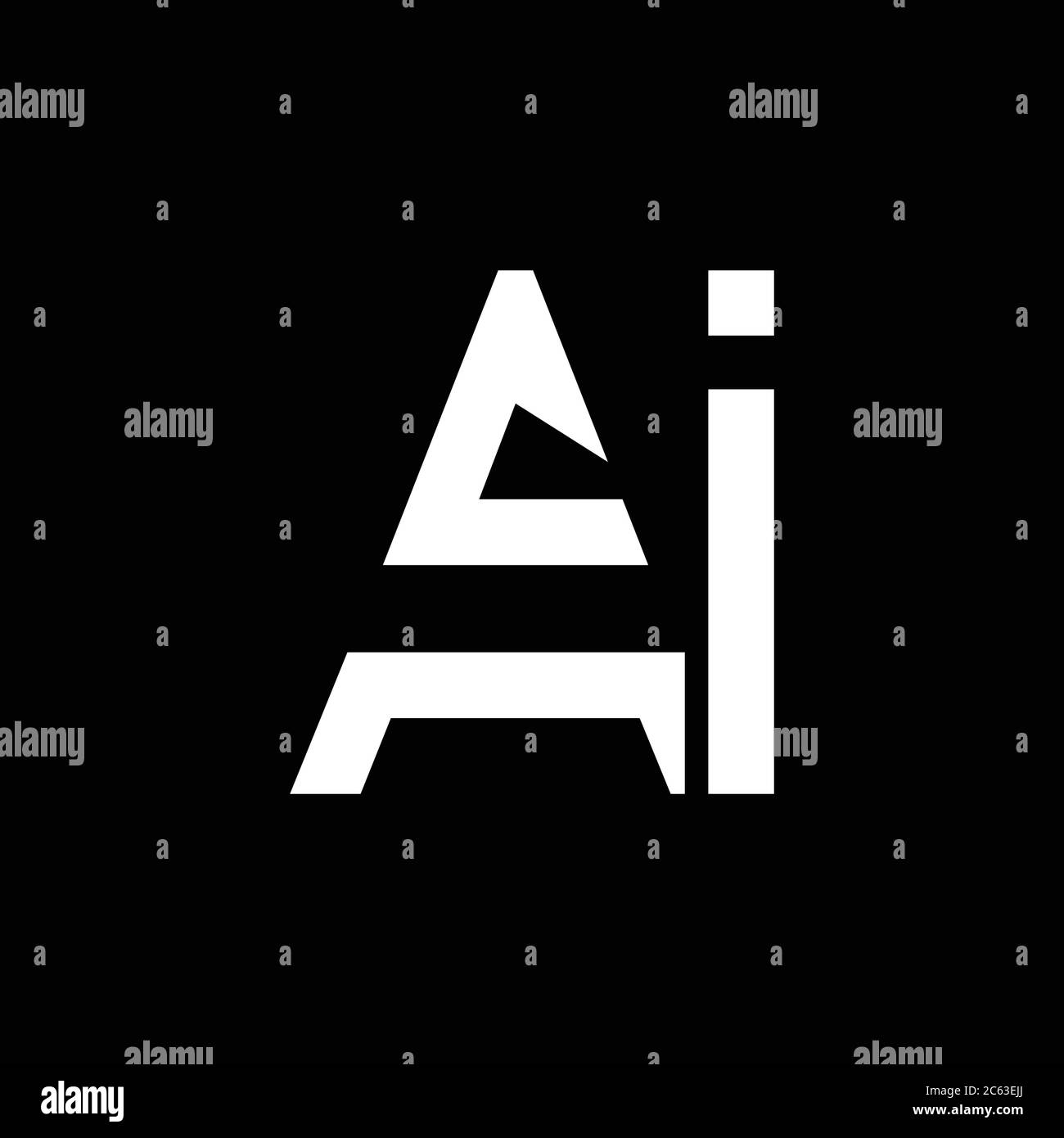 AI Logo Design Business Typography Vector Template. Creative Linked ...