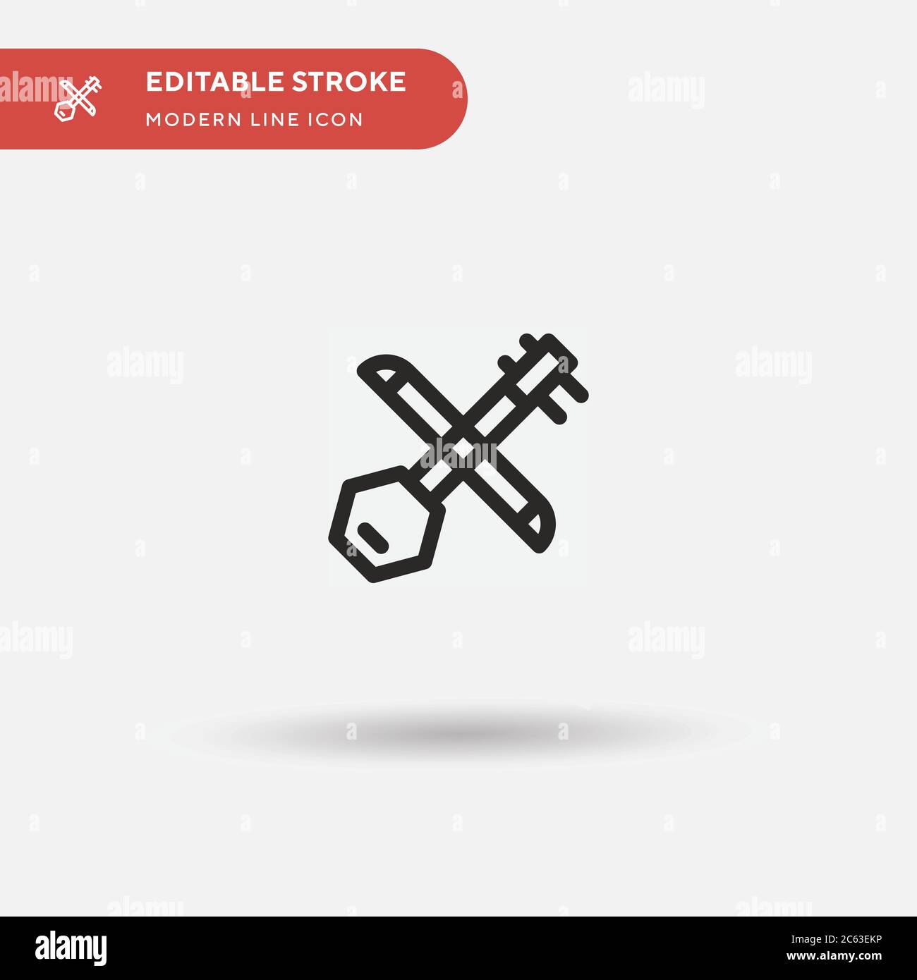Erhu Simple vector icon. Illustration symbol design template for web mobile UI element. Perfect color modern pictogram on editable stroke. Erhu icons Stock Vector