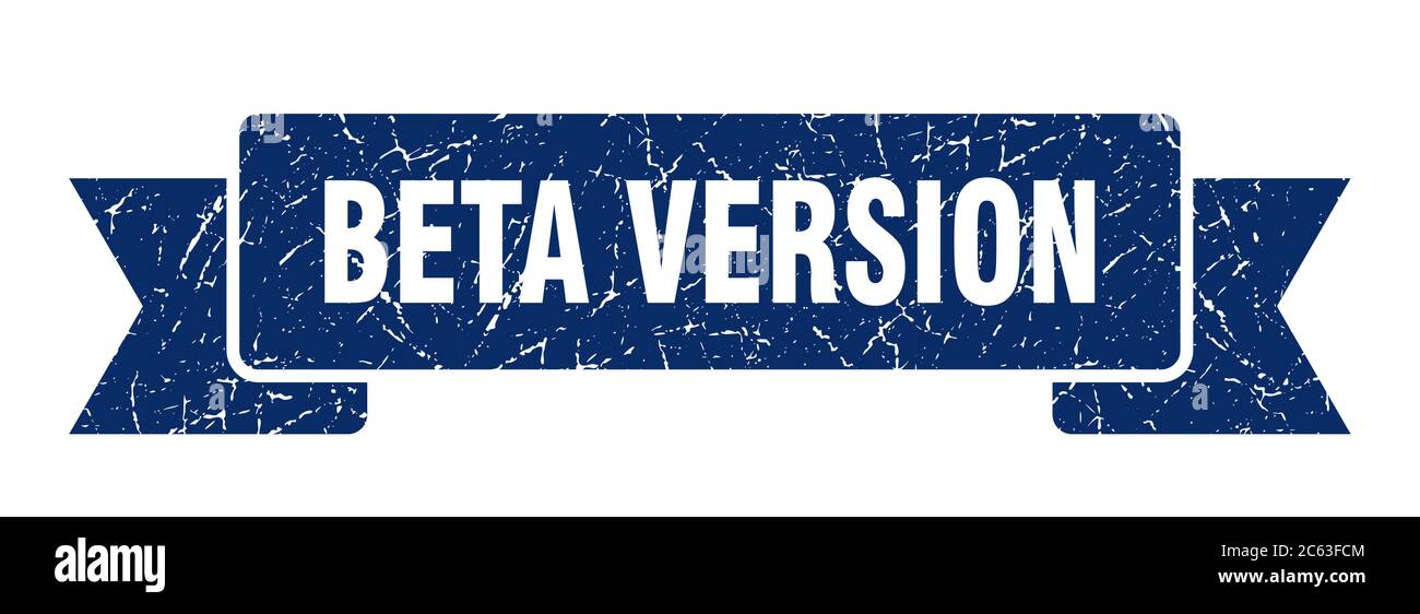beta version ribbon. beta version grunge band sign. beta version banner Stock Vector
