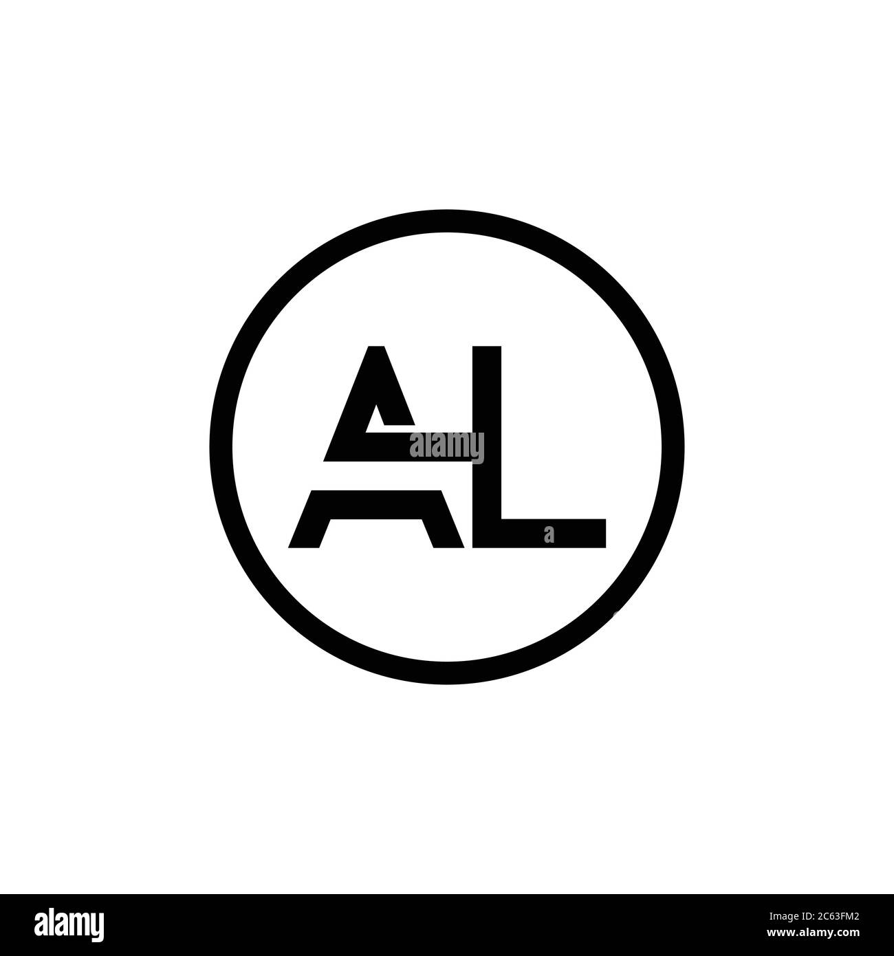 AL Logo Design Business Typography Vector Template. Creative Linked Letter AL Logo Template. AL Font Type Logo Stock Vector