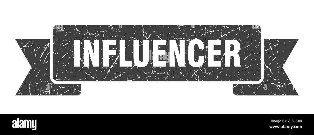 influencer ribbon. influencer grunge band sign. influencer banner Stock ...
