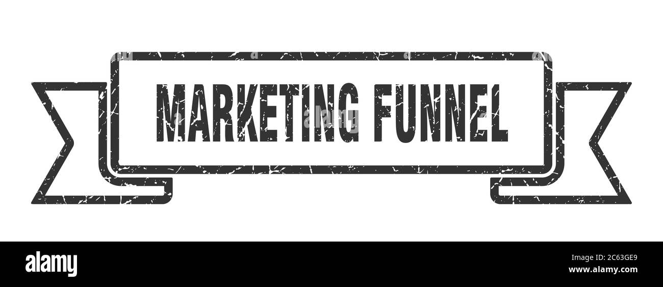 marketing funnel ribbon. marketing funnel grunge band sign. marketing ...