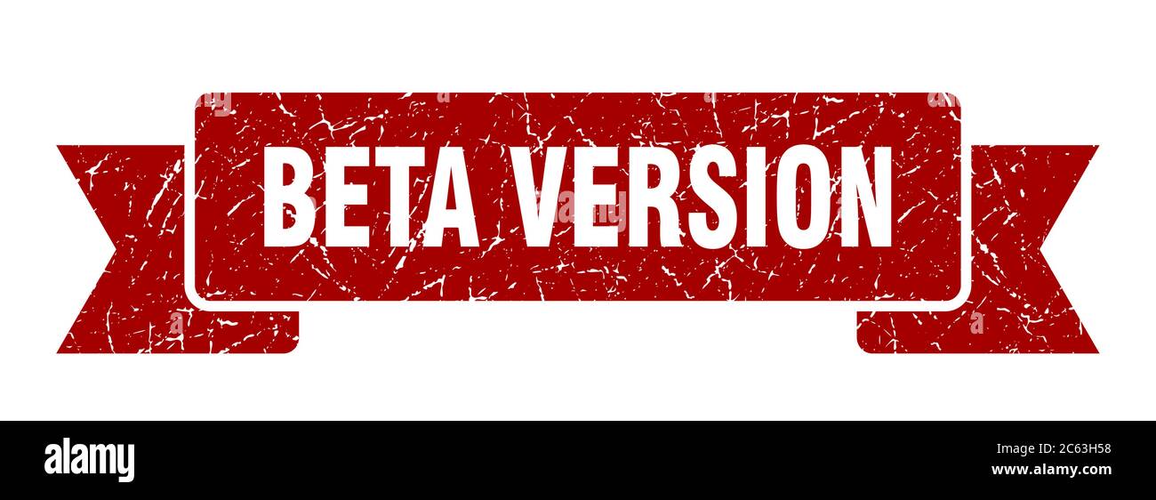 beta version ribbon. beta version grunge band sign. beta version banner Stock Vector