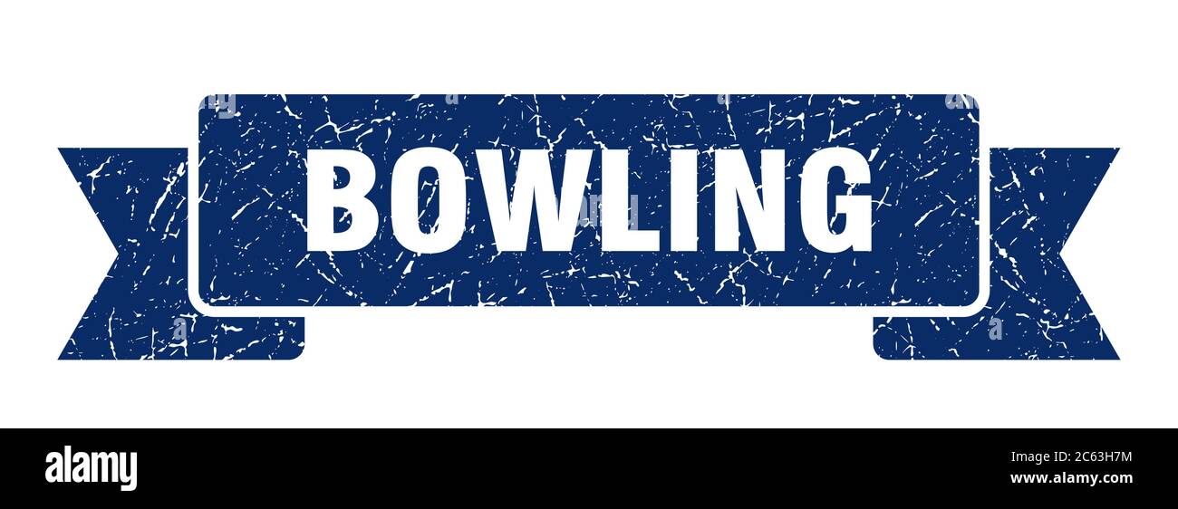 bowling ribbon. bowling grunge band sign. bowling banner Stock Vector ...