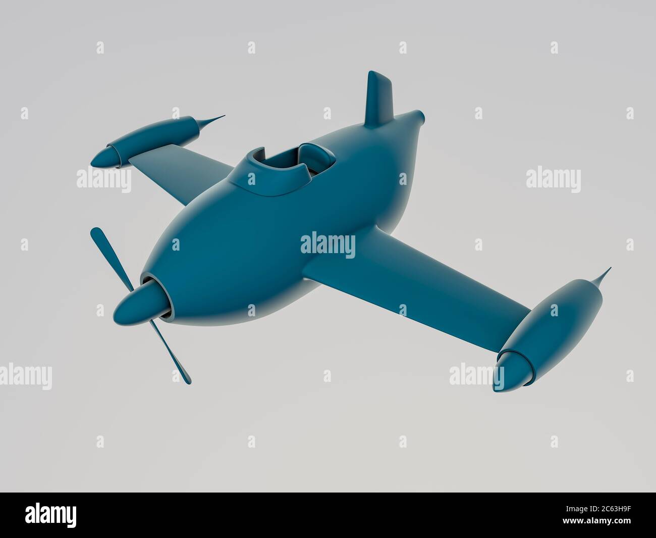 Jet Plane Illustration 3d Isolated on grey Background Stock Photo - Alamy