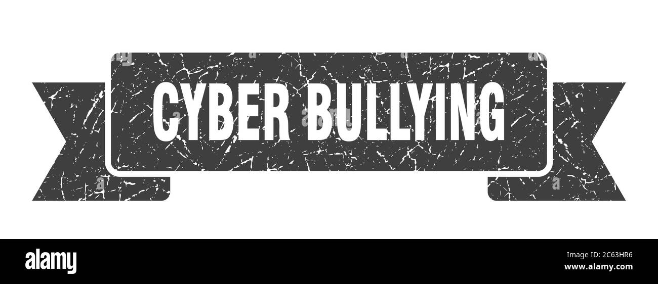 cyber bullying ribbon. cyber bullying grunge band sign. cyber bullying ...