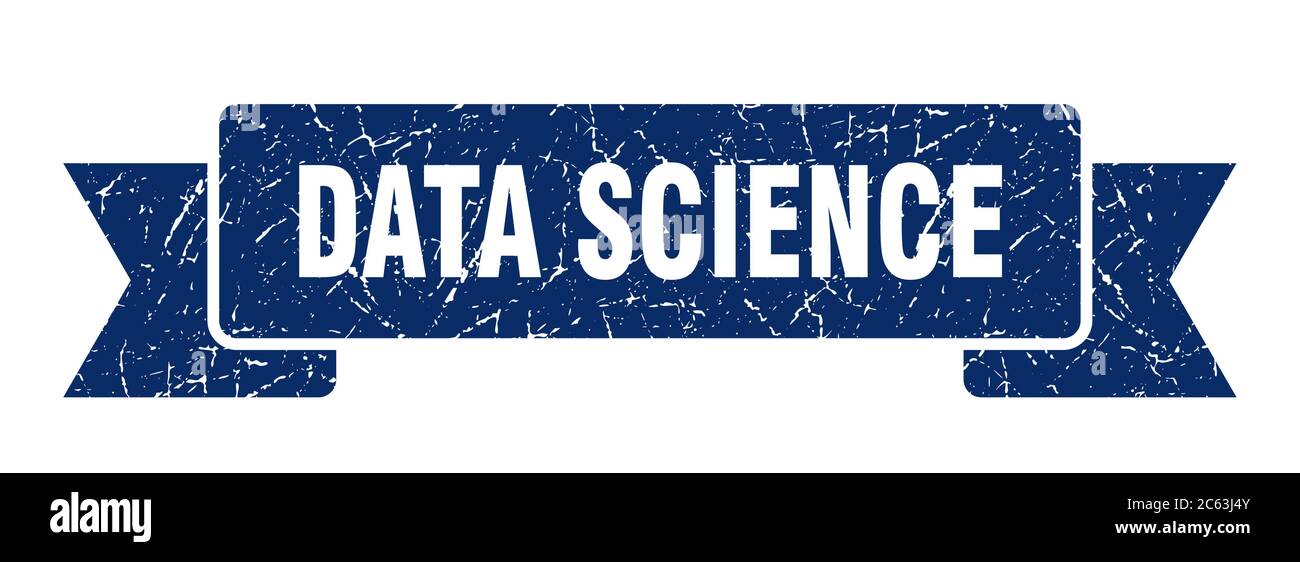 data science ribbon. data science grunge band sign. data science banner Stock Vector