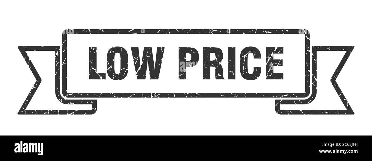 low price ribbon. low price grunge band sign. low price banner Stock Vector