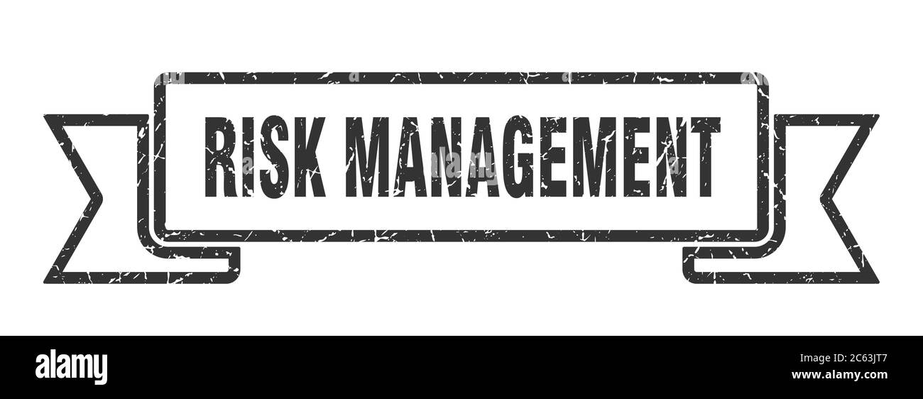 risk management ribbon. risk management grunge band sign. risk ...