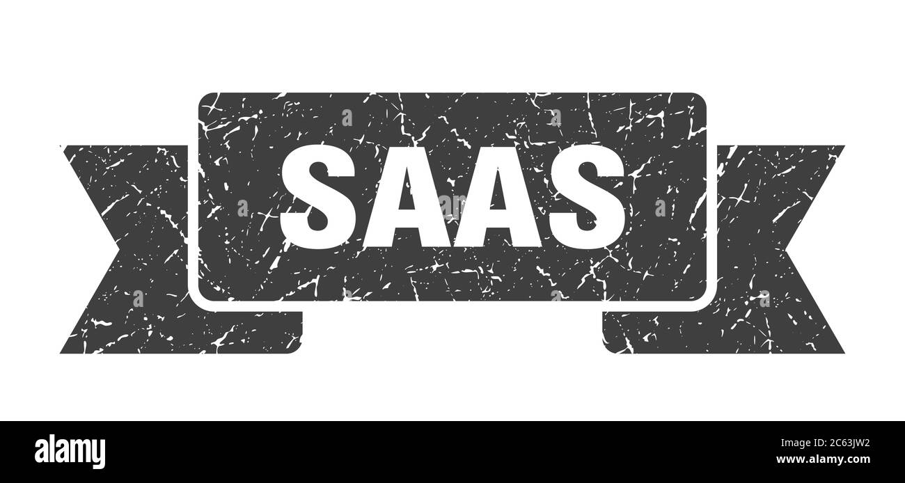 saas ribbon. saas grunge band sign. saas banner Stock Vector Image ...