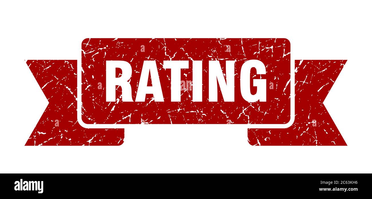 Sign Rater rating ribbon. rating grunge band sign. rating banner Stock Vector ...
