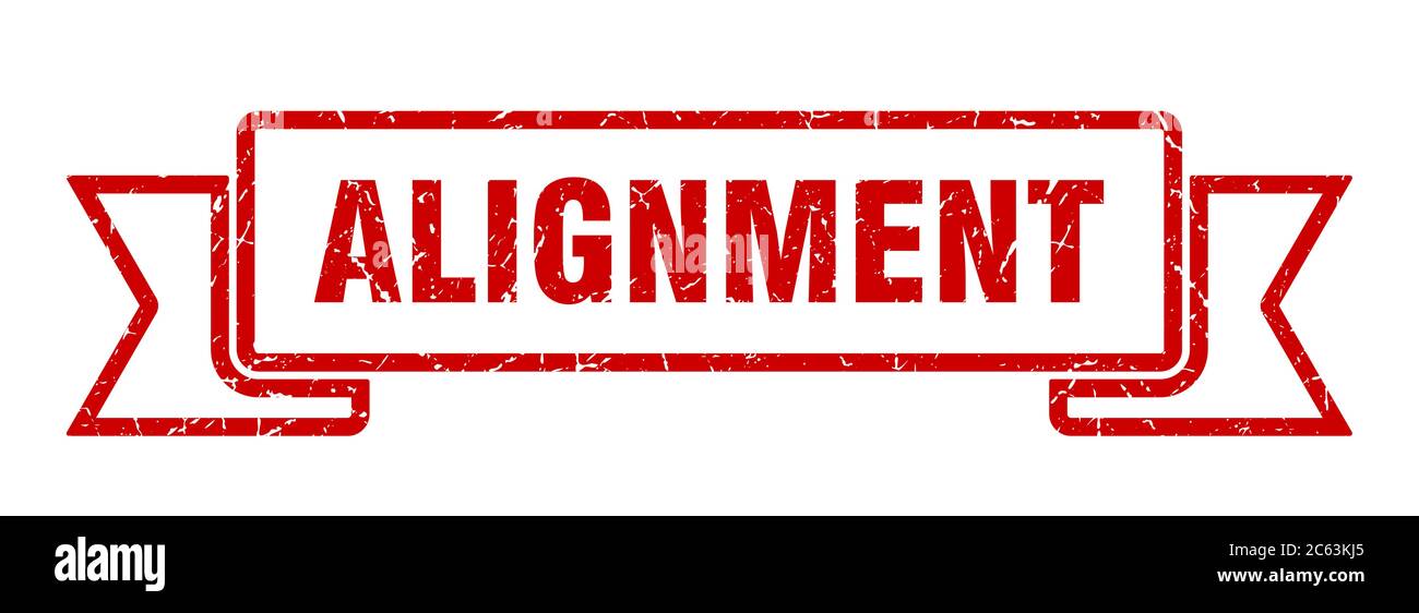 alignment ribbon. alignment grunge band sign. alignment banner Stock ...