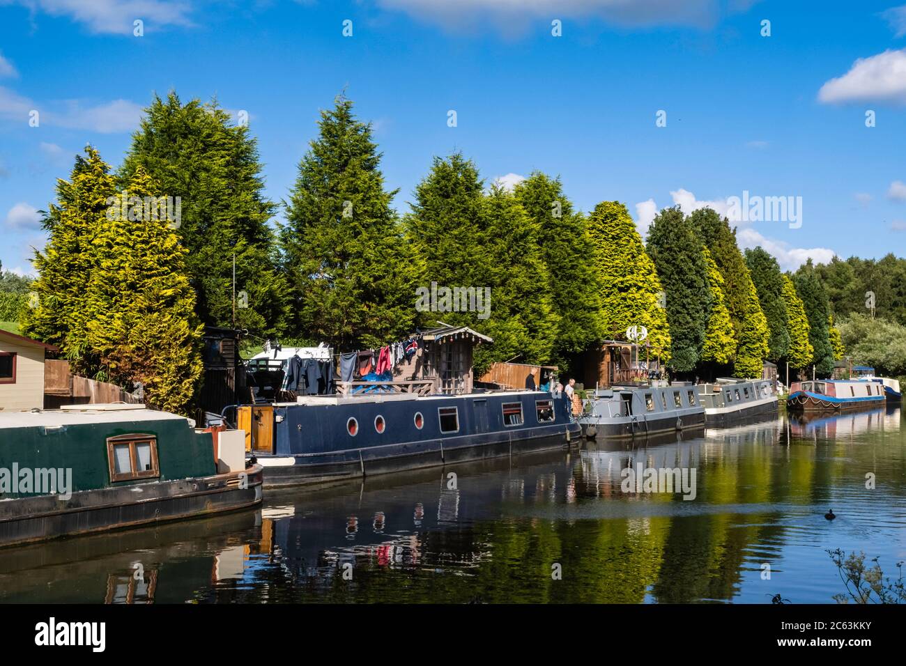 06.07.2020 Gathurst, Wigan, Greater Manchester, UK The Leeds to Liverpool canal between Gathurst