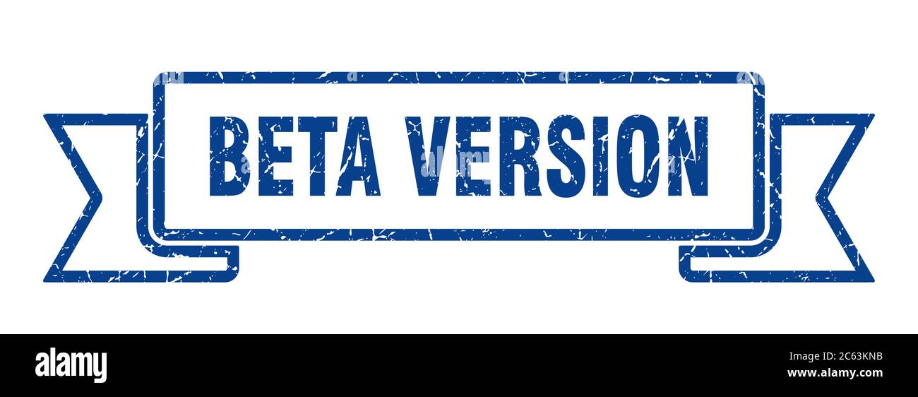 beta version ribbon. beta version grunge band sign. beta version banner Stock Vector