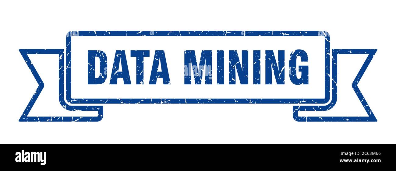 data mining ribbon. data mining grunge band sign. data mining banner Stock Vector