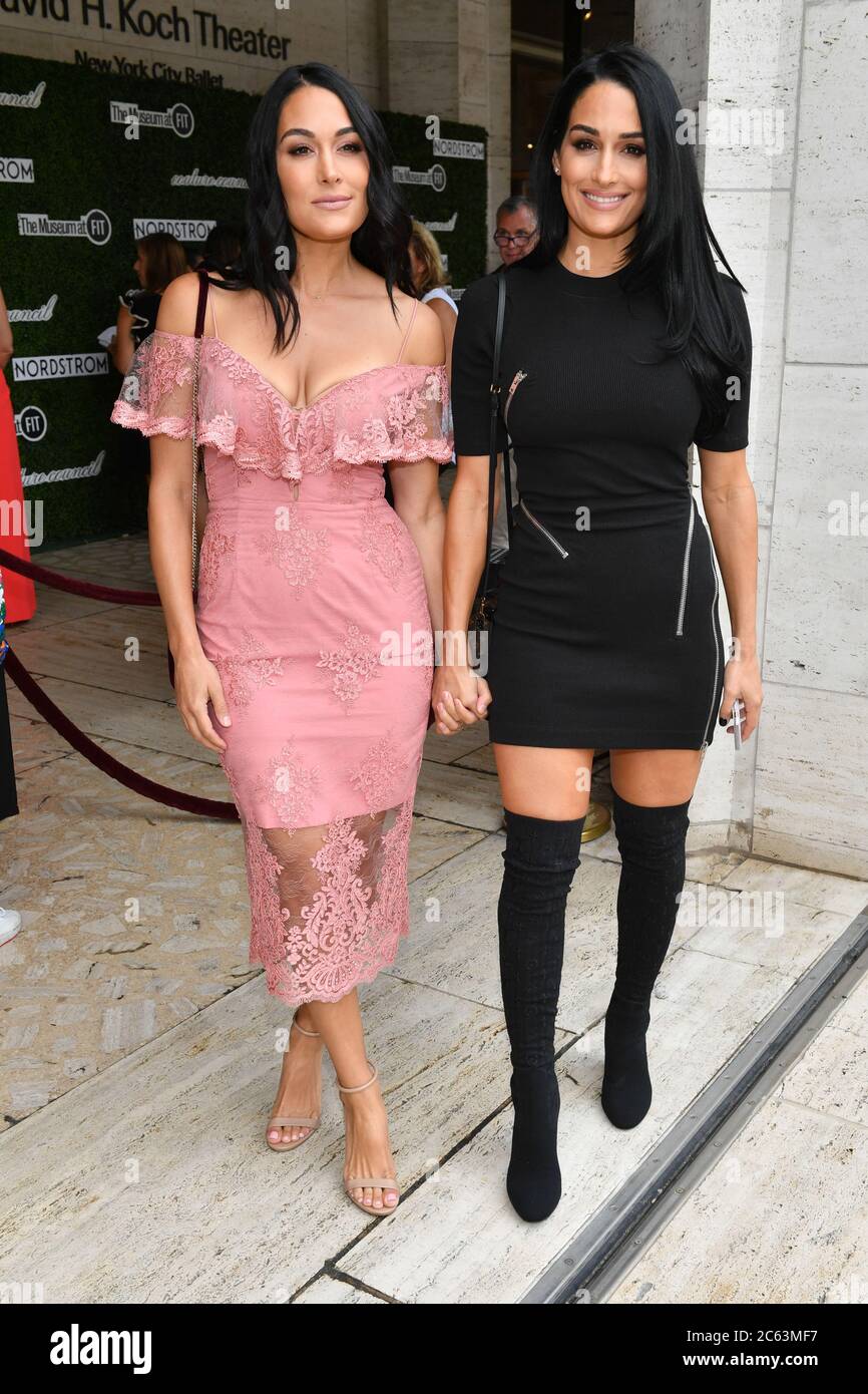 Brie Bella (L) and Nikki Bella attends the 2019 FOX Upfront at Wollman  Rink, Central Park on May 13, 2019 in New York City Stock Photo - Alamy