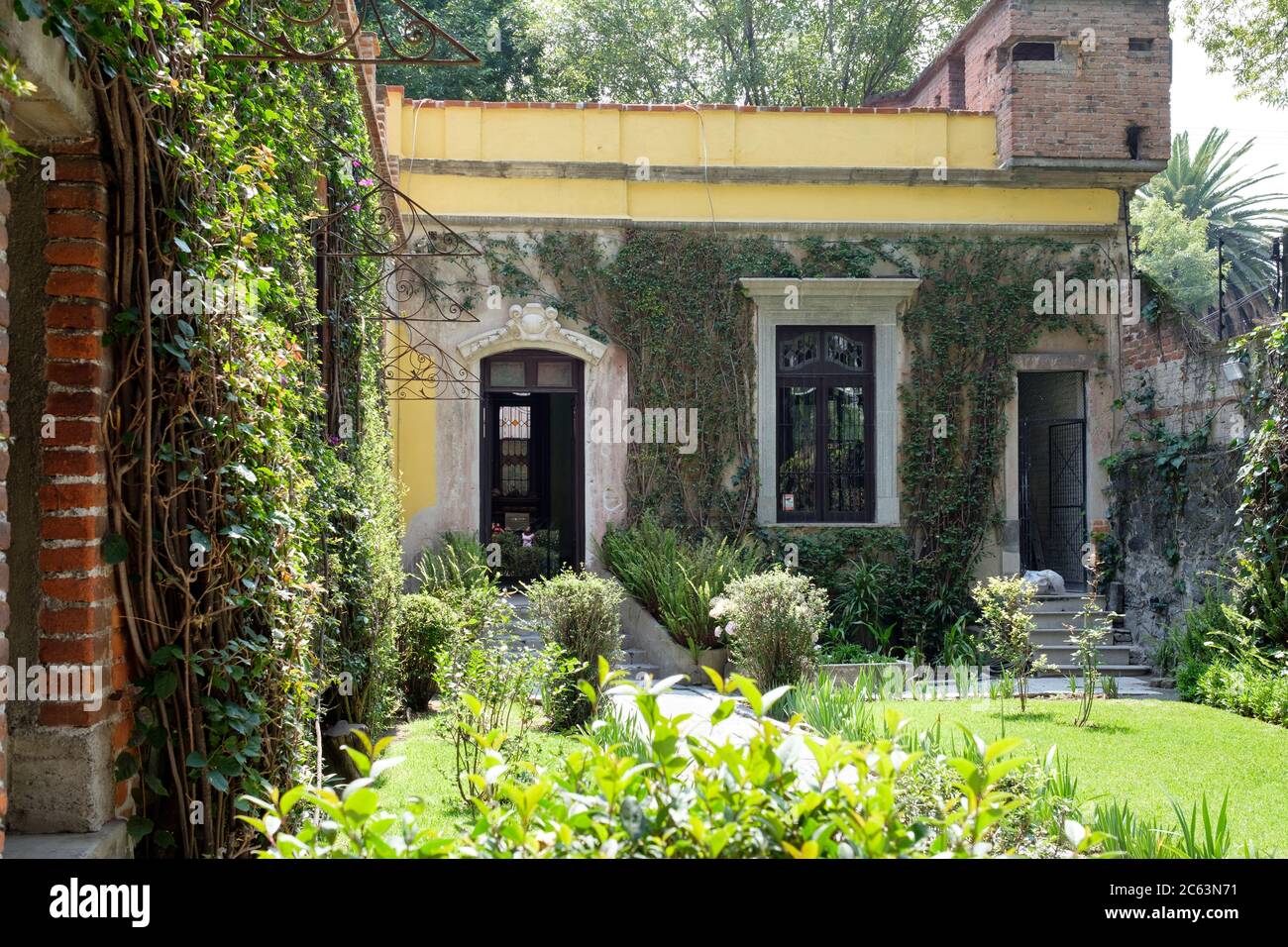 The house of the exiled soviet leader Leon Trotsky in Coyoacan, Mexico City Stock Photo